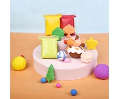 Toys PLASTIKOS MASĖ 12 VIENETŲ PUTOMOLIS SU PRIEDAIS SPALVŲ MIŠINIS SUPER MOLIS