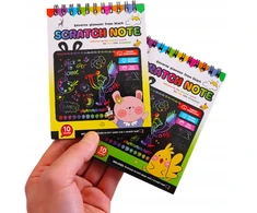 Toys RAINBOW SCRATCH PAD NEŠINIŲ KADĖTIS SCRATCH PAD 10 vnt.