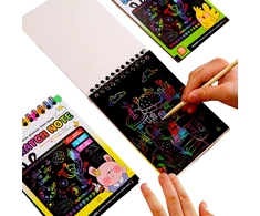 Toys RAINBOW SCRATCH PAD NEŠINIŲ KADĖTIS SCRATCH PAD 10 vnt.