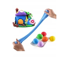 Toys SUPER MOLIO PLASTICINO POLIMERINĖS PUTOS 48 Vnt. KŪRYBINIS RINKINYS + AKC