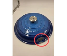 Tradicinis apvalus ketaus puodas Le Creuset 3,5 L 30 cm mėlynas