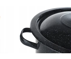 Tradicinis didelis emaliuotas puodas XXL Elo-Pol 31L su dangteliu 36cm, skirtas bigos