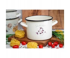 Tradicinis emaliuotas puodas Galicja Flores 20cm 4,4 l