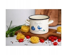 Tradicinis emaliuotas puodas Galicja Flores 20cm 4,4 l