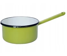 Tradicinis emaliuotas puodas su 16cm rankena, žalias, 1,6L Elo-Pol