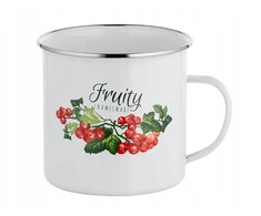 Tradicinis emaliuotas puodelis Emalia Pleszew Kalina 12 cm 1,25 l puodelis