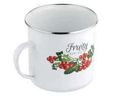 Tradicinis emaliuotas puodelis Emalia Pleszew Kalina 12 cm 1,25 l puodelis