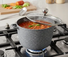 TRADICINIS MARMULINIS PUODAS 10 L INDUKCIJAI IR DUJINĖMS Ø28 CM HOFFNER