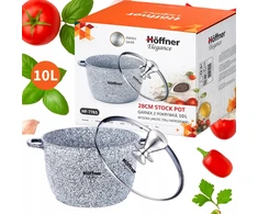 TRADICINIS MARMULINIS PUODAS 10 L INDUKCIJAI IR DUJINĖMS Ø28 CM HOFFNER