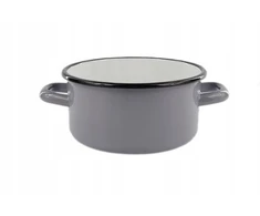 Tradicinis pilkas emaliuotas puodas su rankenomis 24cm 5.4L Elo-Pol