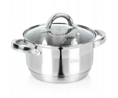 Tradicinis Plieninis puodas su dangčiu troškinimui VILDE, 18 cm, 2,5 L