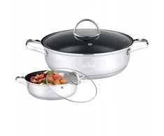 Tradicinis puodas 28 cm Zilner 6,0 l plieninė nelipni danga ZL-7405
