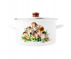 Tradicinis puodas OdeloOD 5053 grybai 24 CM 6 L emaliuoti