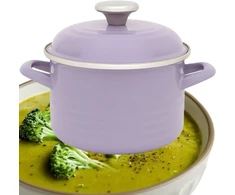 TRADICINIS PUODAS SRIUBAI 6.75L 24CM METALAC PURPURINIS EMALIS KIETOS INDUKTŪROS