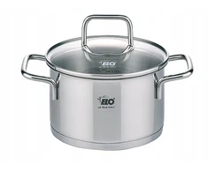 Tradicinis sidabrinis plieno puodas su dangteliu, 16 cm, 1,7 litro, Elo Citrin