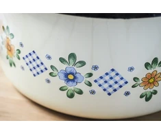 Tradicinis vidutiniškai emaliuotas puodas 22cm 4,6L Stella Elo-Pol sultinio kremas
