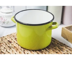 Tradicinis žalias emaliuotas puodas 5,25L 20cm ELo-Pol sultinio makaronams
