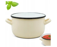 Tragar Emaliuotas plieno puodas 18cm, 2.9l, kremas