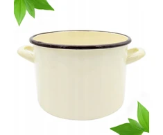 Tragar Kreminės spalvos emaliuotas puodas 24 cm 7,6 l
