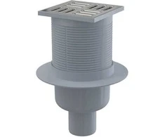 Alcadrain Trapas ALCAPLAST APV32BLACK, su juodos sp. NP grot., 105 x 105 mm, DN50, vertikalus
