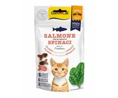 Gimcat Crunchy Snacks Salmon &amp; Spinach traškūs skanėstai lašiša/špinatai 50g