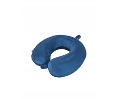 TRAVEL NECK PILLOW kruasanas, skirtas lėktuvo atminties putoms BLU MOONKY mėlynas