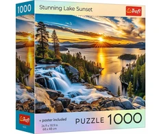 Trefl Puzzle 1000 vienetų JAV kolekcija: Stulbinantis ežero saulėlydis
