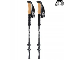 TREKKING POLES sulankstomos šiaurietiško ėjimo lazdos, skirtos žygiams po kalnus RG CAMP