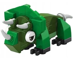 Trifox Blocks 45 el dinozauras iš blokelių blokelių vaikams dinozauras Triceratops 005