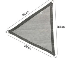 Trikampė uždanga nuo saulės Coolfit Nesling 360x360x360cm pilka