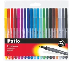 Trio Fineliner Patio trikampiai pieštukai 20 spalvų