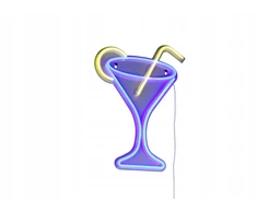 Sieninis šviestuvas Trio Leuchten RL CHEERS kinkiet neon LED 5W drink violetinė-geltona USB-C IP20 43cm