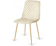 Lugano TRIO VELVET BEIGE GOLD minkšta kėdė