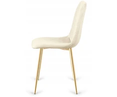 Lugano TRIO VELVET BEIGE GOLD minkšta kėdė