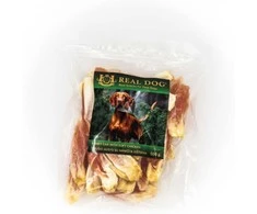 Real Dog SNACKS Triušio ausys su minkšta vištiena 500g