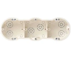 Trivietė dėžutė į gipso kartoną Liregus, 193,15x73,3x46,5mm, 850 °C, IP20, žalios sp.