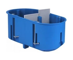 Trivietė pagilinta dėžutė į gipso kartoną 210x68x63mm, 960 °C, IP20, mėlynos sp.