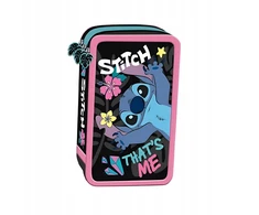 Trivietis mokyklinis pieštukų dėklas su priedais. Stitch That's Me St Majewski