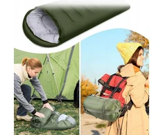 Trizand MUMMY TOURIST miegmaišis ŠVIESUS ŠILTAS ANTKINIS UŽVALGAS ŽALIAS 210x75 CM