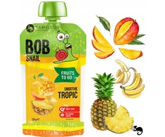 Tropinis bananų-ananasų-mangų kokteilis be pridėtinio cukraus 120 g BOB SNAIL