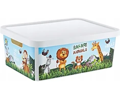 TRP Pojemnik 12 L pudełko na maskotki zabawki klocki SAFARI BEZ BPA