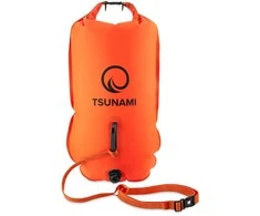 TSUNAMI 2 viename oranžinis sausas kišeninis plaukimo plūduras
