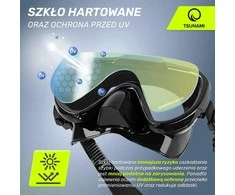 TSUNAMI juoda nardymo kaukė su vamzdeliu