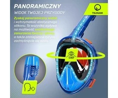 TSUNAMI L/XL nardymo kaukė, pilnai išklota, mėlyna