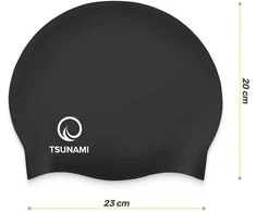 TSUNAMI PRO unisex plaukimo kepuraitė, juoda