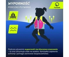 TSUNAMI rožinė plaukimo liemenė 3-6 metų vaikams