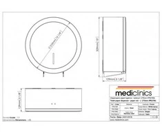 Tualetinio popieriaus dozatorius MEDICLINICS PR2789 Ø300mm, balta, 3 ritinių talpa