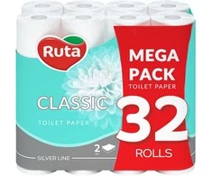 Tualetinis popierius Classic Ruta 32 rit./2sl./145lap. baltas