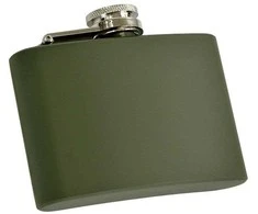 Turistinė gertuvė Mil Tec 110ml/9.5x2.3x7.8cm nerūd. plieno/žalia