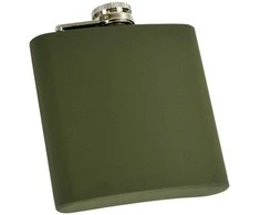 Turistinė gertuvė Mil Tec 170ml/9.5x2.3x10.6cm nerūd. plieno/žalia
